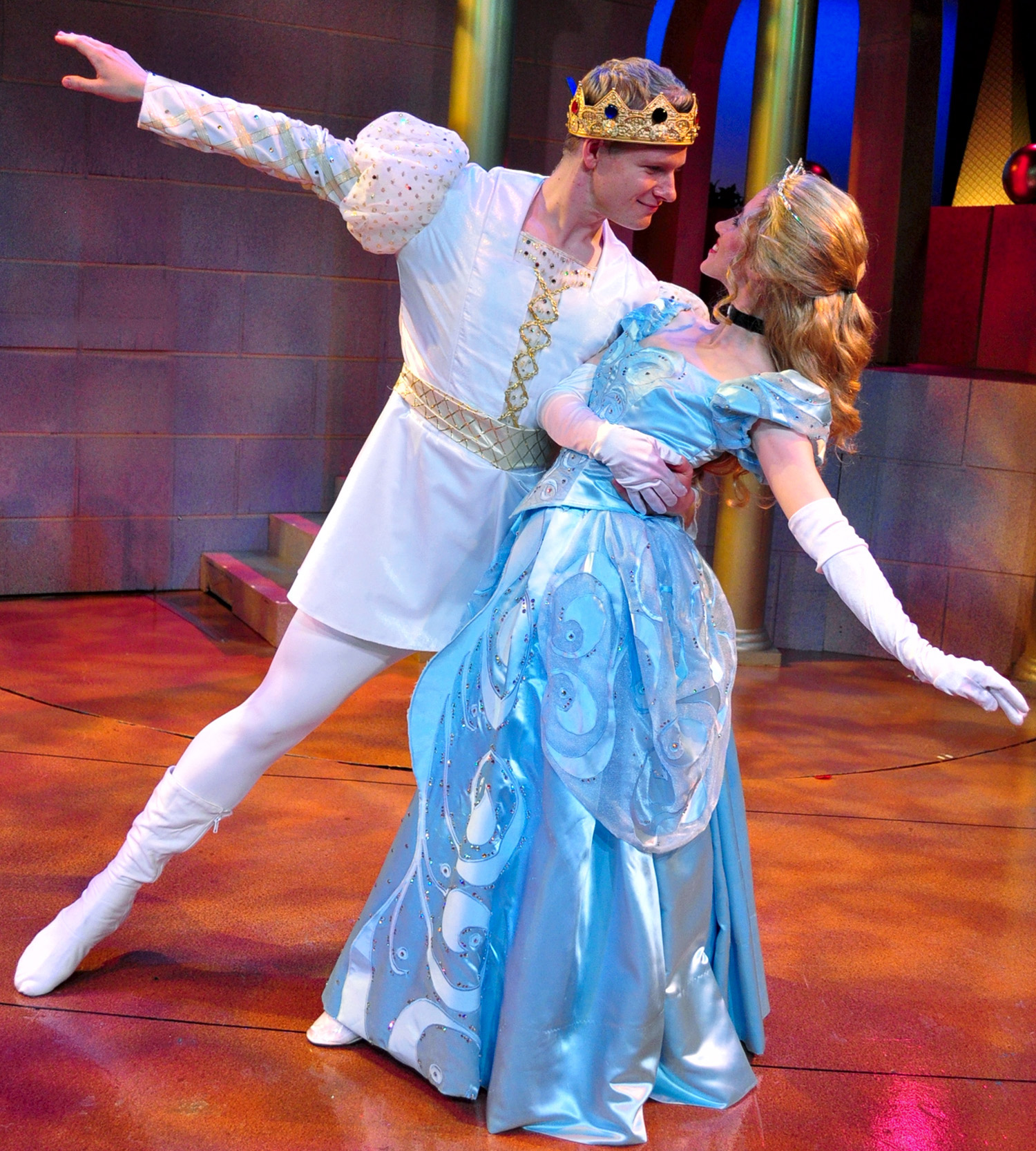 cinderella and prince charming dancing at the ball